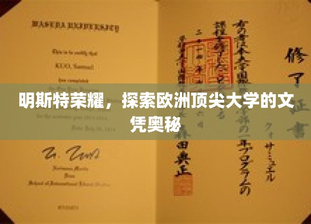 解码明斯特荣耀，揭秘欧洲顶尖大学文凭的秘密
