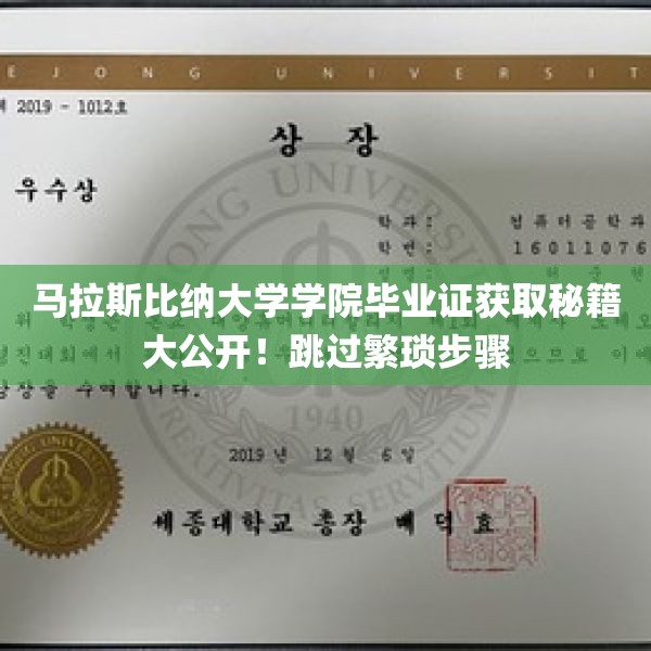 马拉斯比纳大学学院毕业证获取秘籍大公开！跳过繁琐步骤