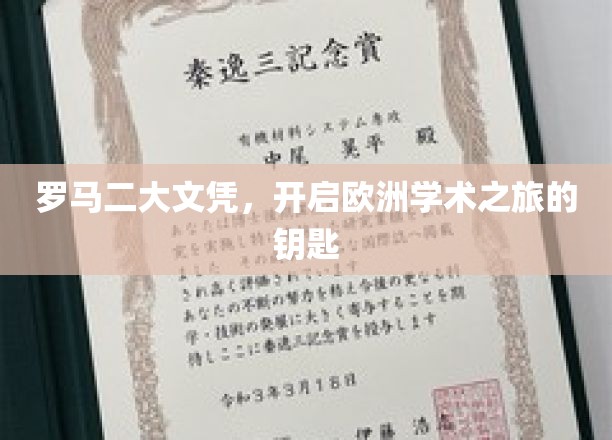 欧洲学术通行证，罗马二大文凭，解锁你的学术欧洲之旅