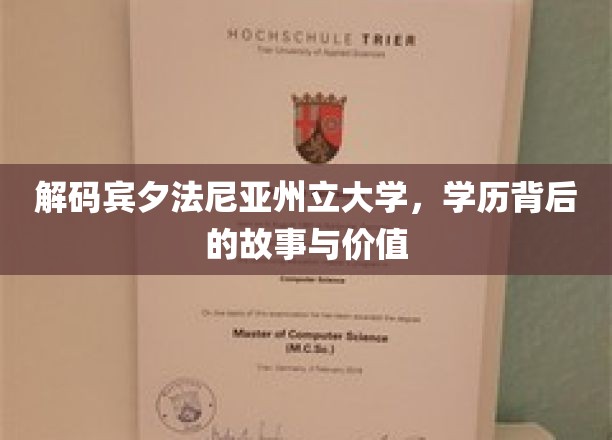 解锁宾夕法尼亚州立大学，揭秘学历的深层价值与传奇故事
