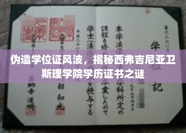 伪造学位证风波，揭秘西弗吉尼亚卫斯理学院学历证书之谜