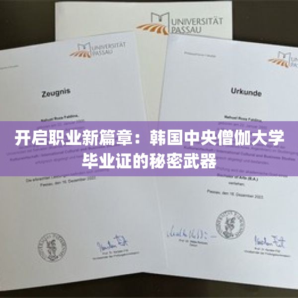 开启职业新篇章：韩国中央僧伽大学毕业证的秘密武器