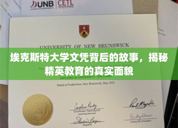 精英教育背后，埃克斯特大学文凭的奥秘探寻