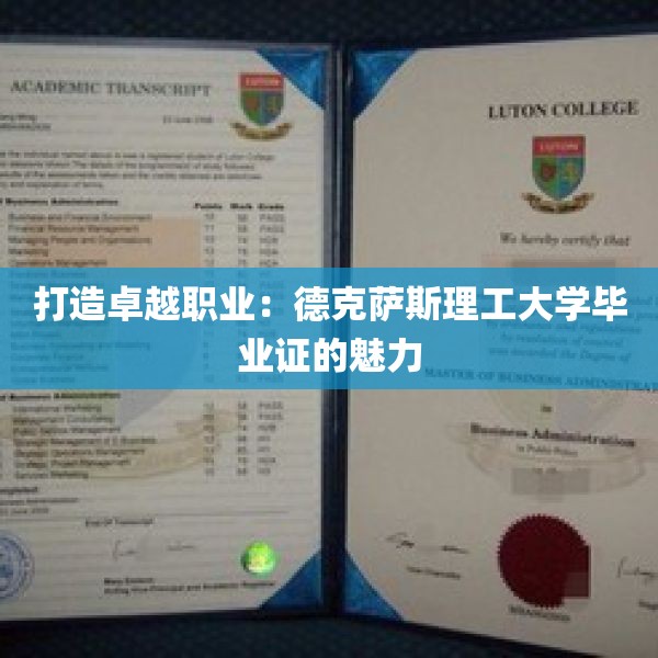 打造卓越职业：德克萨斯理工大学毕业证的魅力