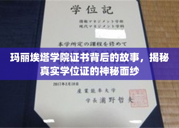 玛丽埃塔学院证书之谜，探寻学位证的神秘起源