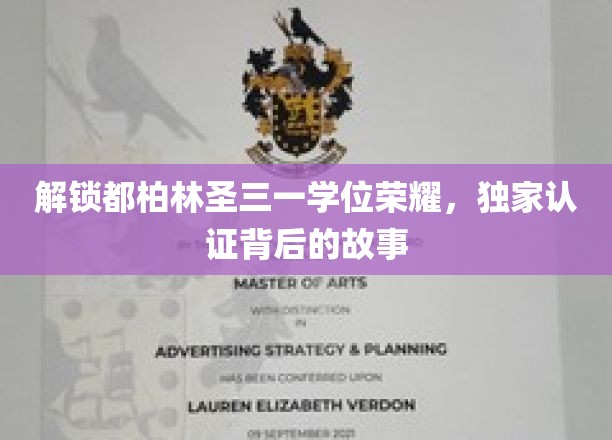 探寻都柏林圣三一学位传奇，揭秘荣耀背后的独家认证历程