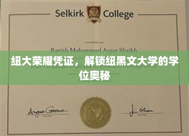 纽大荣耀凭证，揭示纽黑文大学的学位奥秘