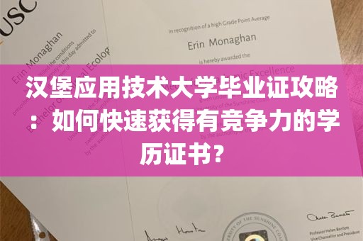 汉堡应用技术大学毕业证攻略：如何快速获得有竞争力的学历证书？