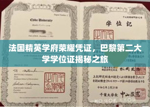 巴黎第二大学荣耀凭证大揭秘，一探法国精英学府学位证的奥秘