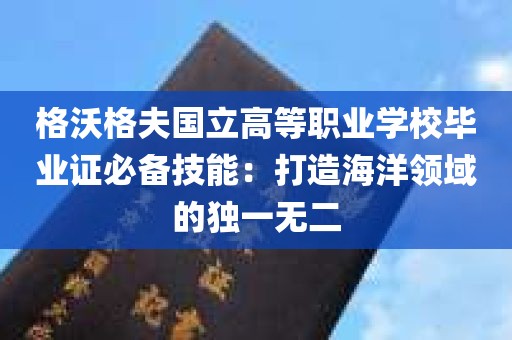 格沃格夫国立高等职业学校毕业证必备技能：打造海洋领域的独一无二