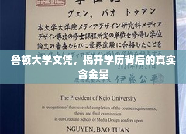 鲁顿大学文凭揭秘，探究学历背后的价值与真相