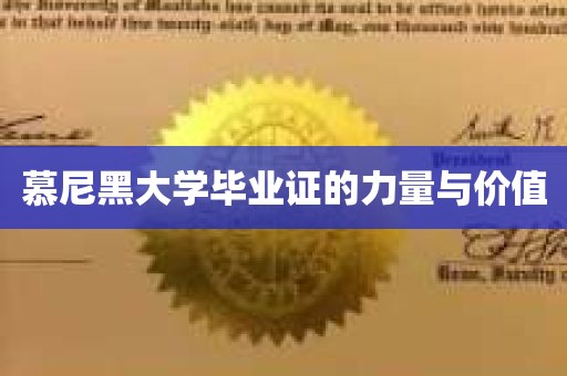 慕尼黑大学毕业证的力量与价值