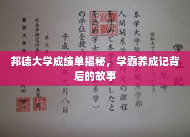 邦德大学成绩单大揭秘：学霸养成记背后的传奇故事