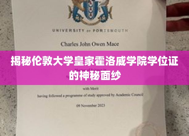 伦敦大学皇家霍洛威学院学位证，揭开背后的荣耀密码