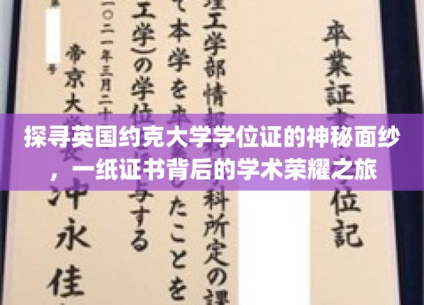 探寻英国约克大学学位证的神秘面纱，一纸证书背后的学术荣耀之旅