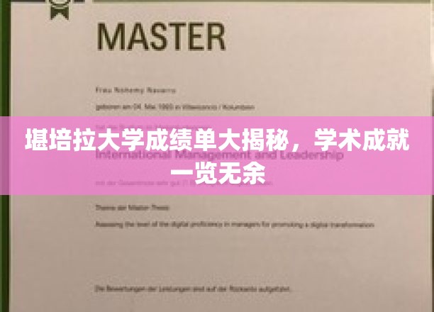 堪培拉大学成绩单大揭秘，学术成就一览无余