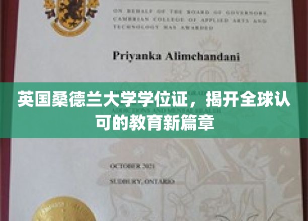 桑德兰大学学位证引领全球教育认证新时代