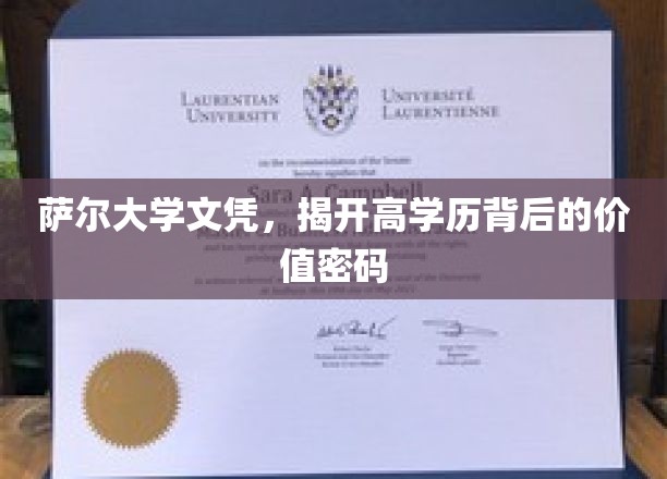 萨尔大学文凭，揭开高学历背后的价值密码