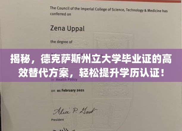 揭秘，德克萨斯州立大学毕业证的高效替代方案，轻松提升学历认证！