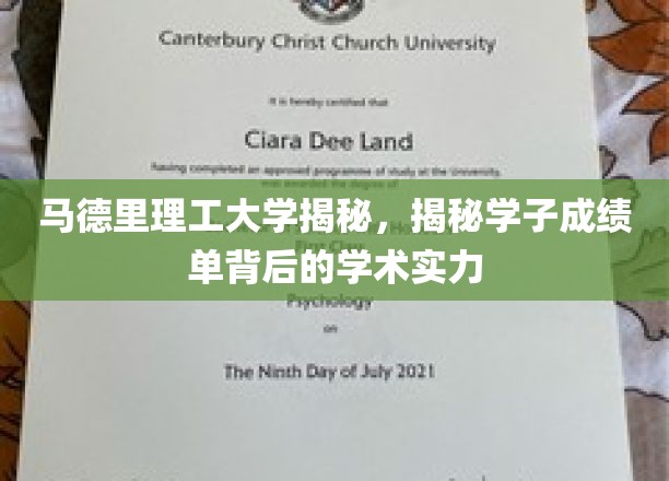 马德里理工学子实力大揭秘，成绩单背后的学术风采