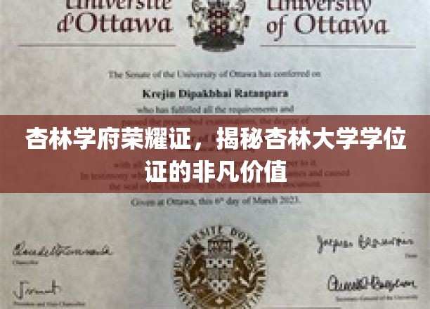 杏林学府荣耀证，揭秘杏林大学学位证的非凡价值