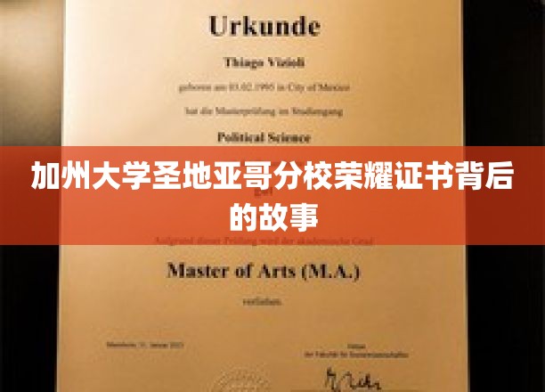 解码圣地亚哥分校荣耀证书，探寻背后的传奇历程