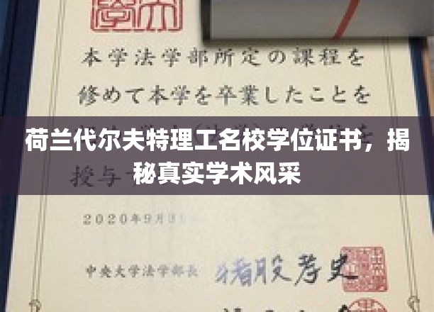 荷兰代尔夫特理工名校学位证书，揭秘真实学术风采