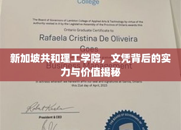 新加坡共和理工学院，探索文凭背后的卓越实力与无限价值