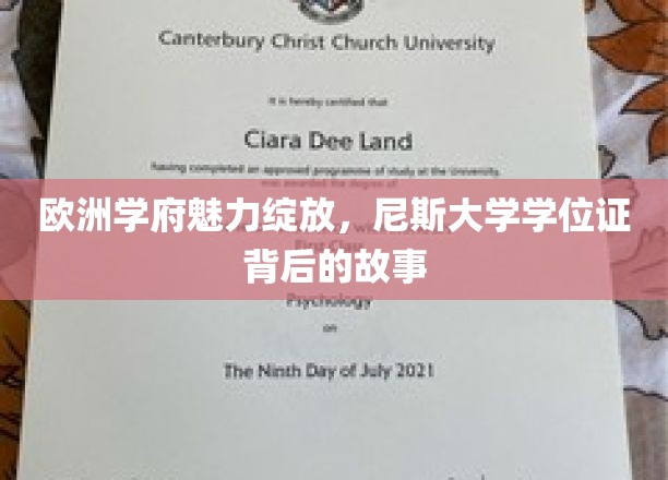 探寻尼斯大学学位证背后的欧洲学府风采