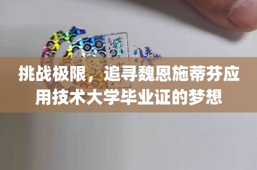 挑战极限，追寻魏恩施蒂芬应用技术大学毕业证的梦想