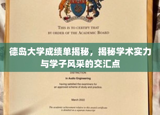 德岛大学成绩单背后，探寻学术实力与学子风采的璀璨融合
