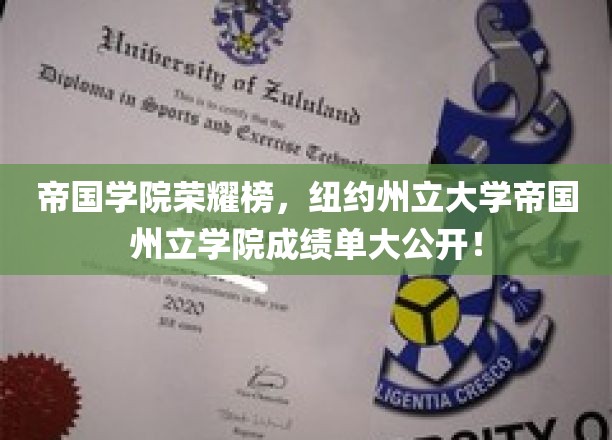 帝国学院荣耀榜，纽约州立大学帝国州立学院成绩单大公开！