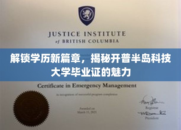 学历新境界，开普半岛科技大学毕业证背后的非凡价值