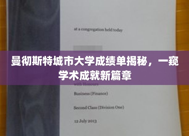 探索曼彻斯特城市大学成绩单背后的学术辉煌