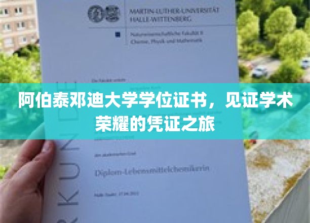 学位证书之旅，阿伯泰邓迪大学荣耀时刻的见证
